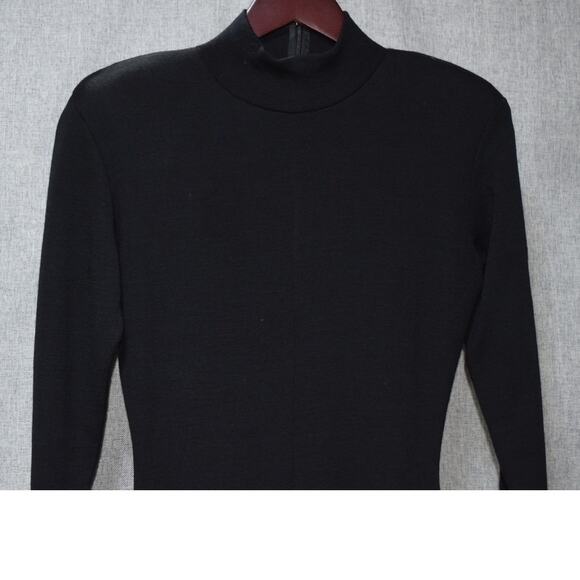 Vintage Andrea Jovine Women’s Vintage 100% Pure Wool Black Stirrup Jumpsuit S - Picture 2 of 3